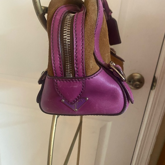 Prada Suede and leather Shoulder Bag - Picture 7 of 16
